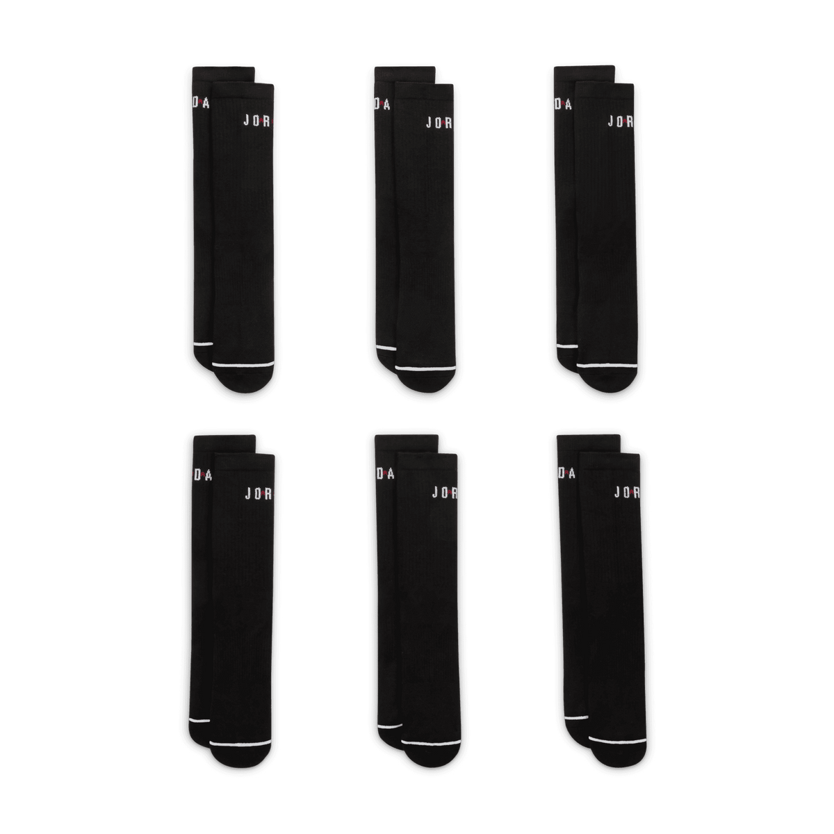 Jordan Everyday Crew Socks 6 Pairs (Unisex)