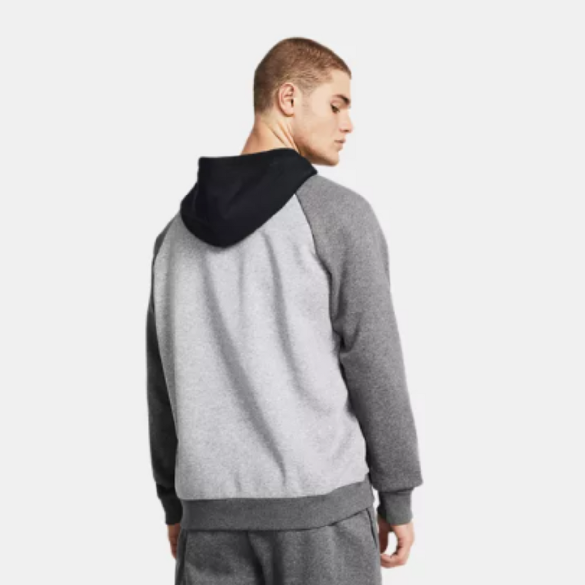Men's Under Armour Rival Fleece Hoodie Pullover "Grey Black"