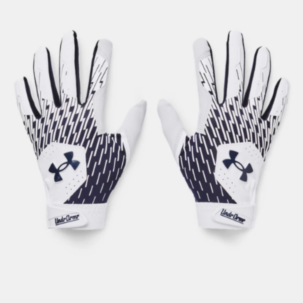 Men's Under Armour Clean Up Batting Gloves "White/Purple"