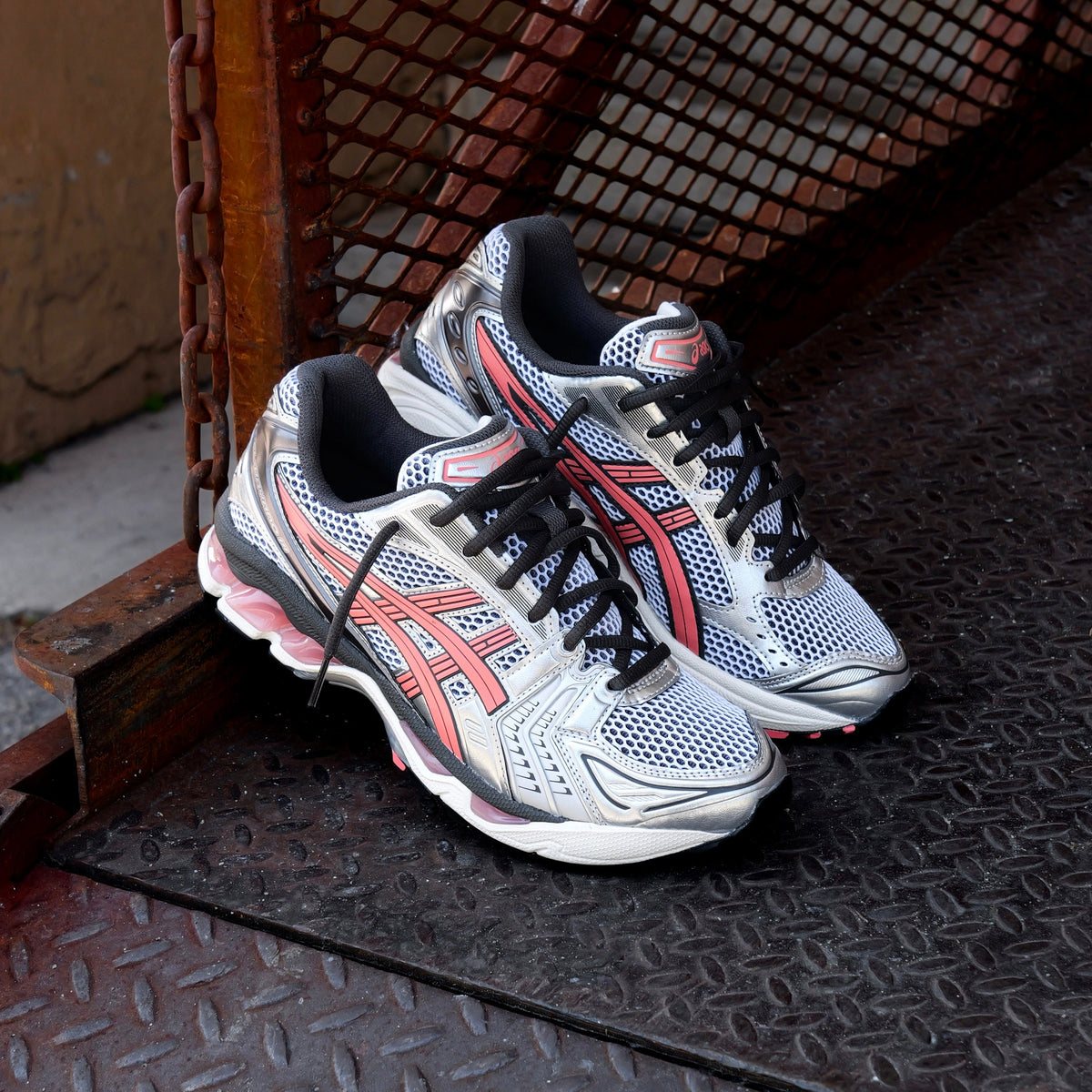 Mens Asics Gel-Kayano 14 (White/Papaya)