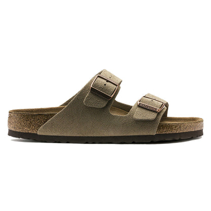 Birkenstock Womens Arizona Soft Footbed Sandals - Taupe Suede
