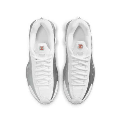 Big Kids' Nike Shox R4 "White Metallic Silver'