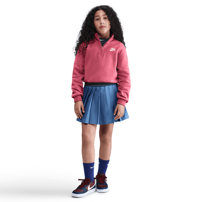 Big Kids' Nike Club Fleece 1/2-Zip Long-Sleeve Top