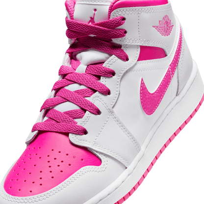 Big Kids' Air Jordan 1 Mid "Fire Pink"