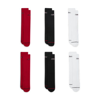 Unisex Jordan Essentials Crew Socks (6 Pairs) "Unisex"