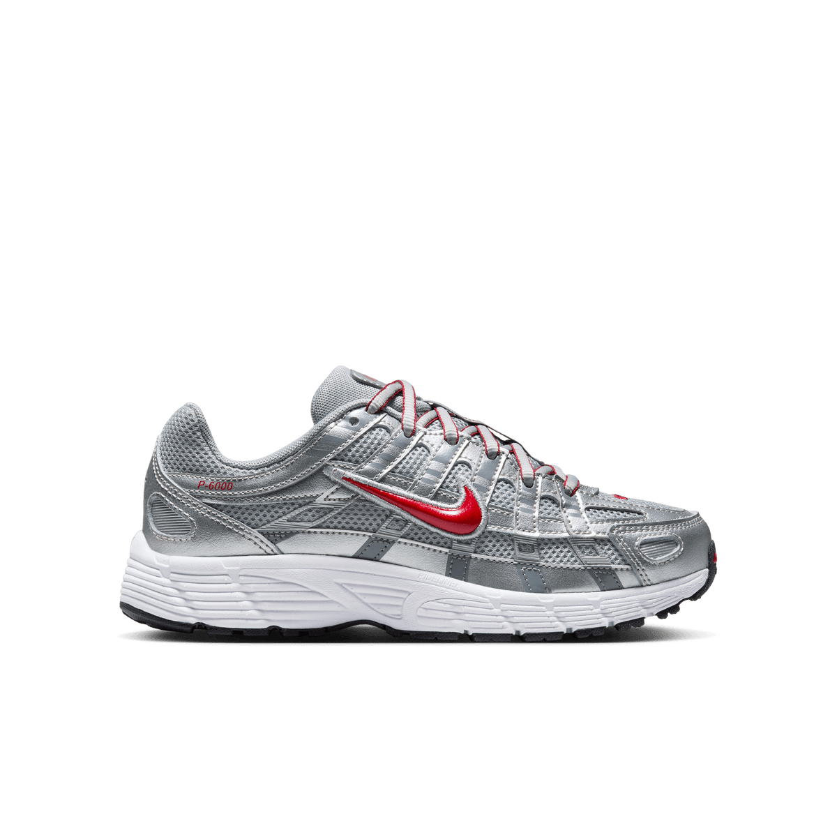 Big Kids' Nike P-6000 "Metallic Silver Gym Red"