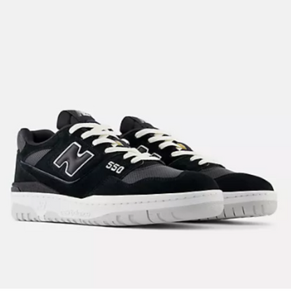Men's 550 New Balance "Suede Perforated Black Grey Matter"