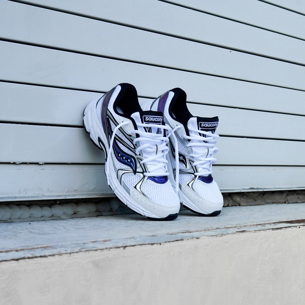 Mens Saucony Ride Millennium (White/Nightsky)