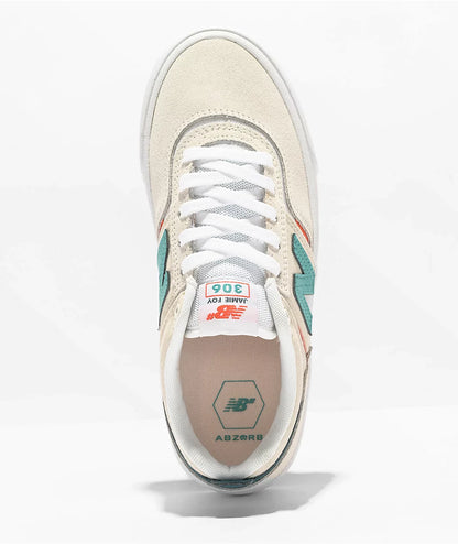 New Balance Jamie Foy 306 White/Teal Blue Shoes (NM306ZUB)