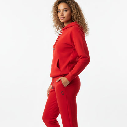 TCI Women's Flc Z Pants - Red
