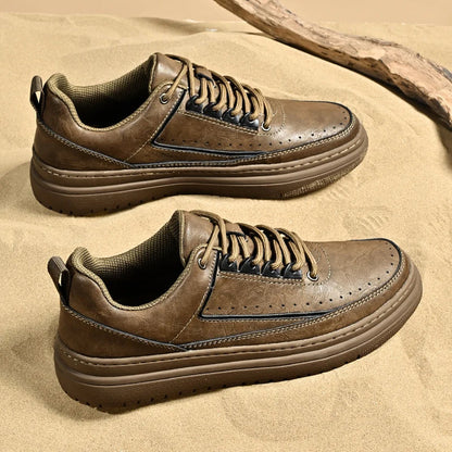 Agostino Carracci Genuine Leather Sneakers