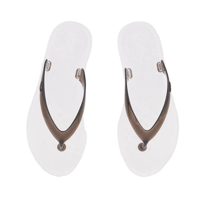 Jelly Flip Flop Clear/Black