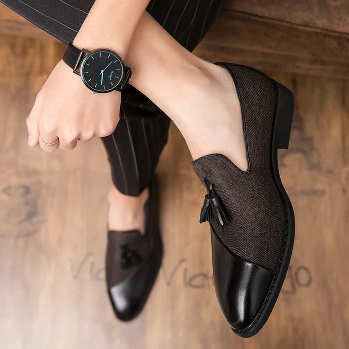 Louis Nattero Leather Tassel Loafers