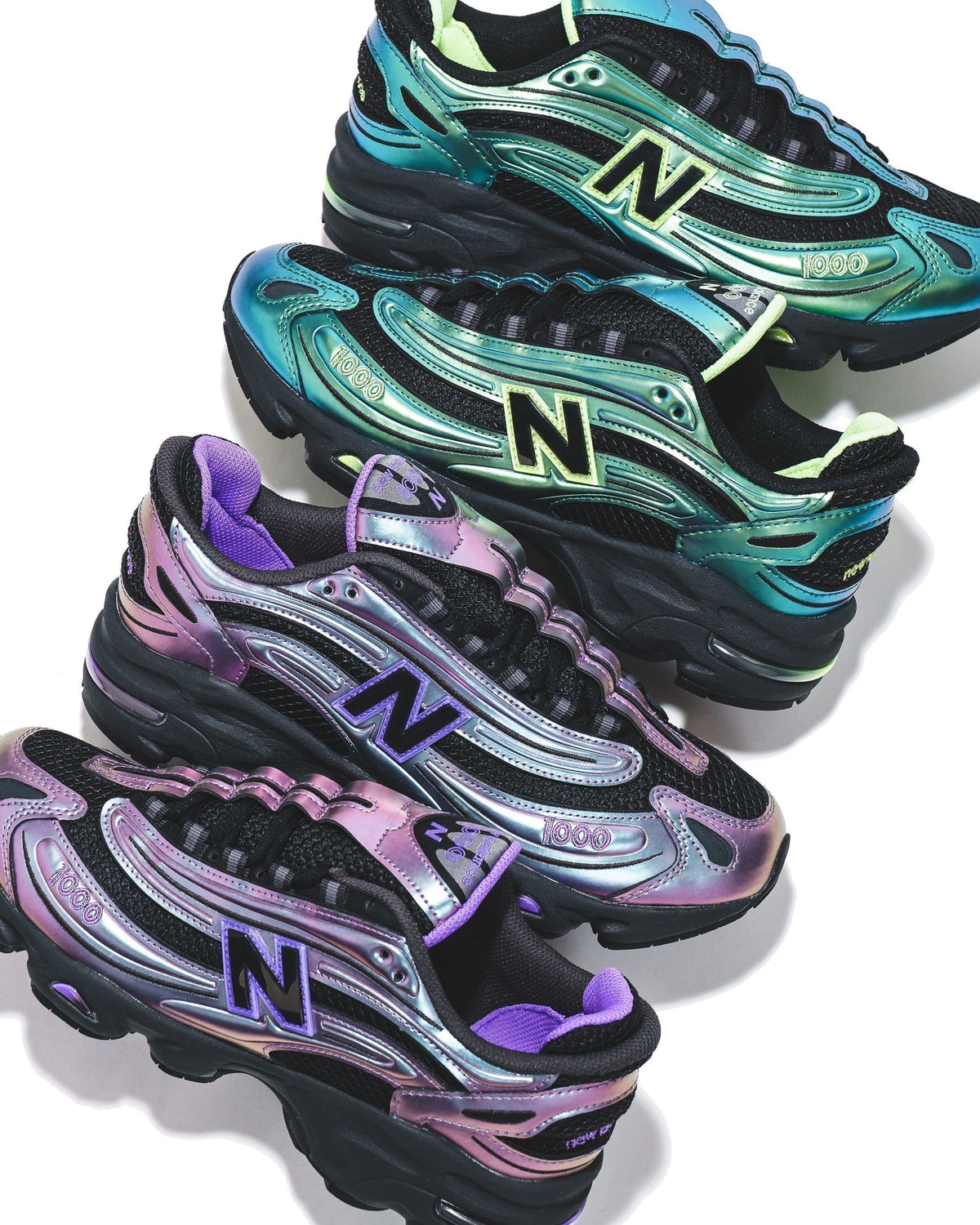 New Balance Unisex 1000 Faded Black Electric Indigo U10004WR