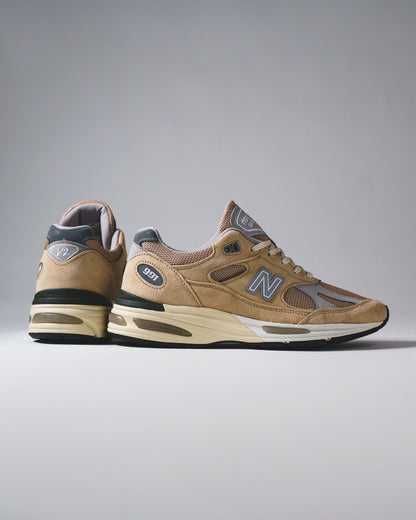 New Balance Unisex Made in UK 991v2 Cuban Sand U991BE2