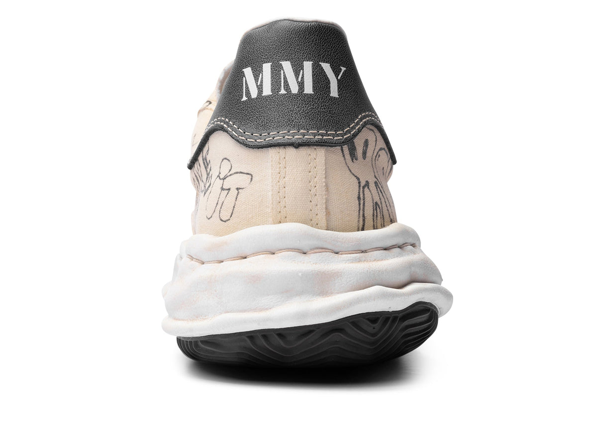 Maison Mihara Yasuhiro "BLAKEY" OG Sole Graffiti Printed Canvas in White