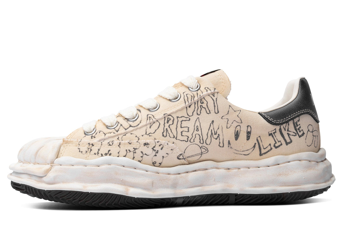Maison Mihara Yasuhiro "BLAKEY" OG Sole Graffiti Printed Canvas in White