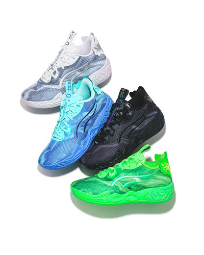 Puma Basketball Men LaMelo Ball MB.04 Lo Team Black Dark Amethyst 312174-01
