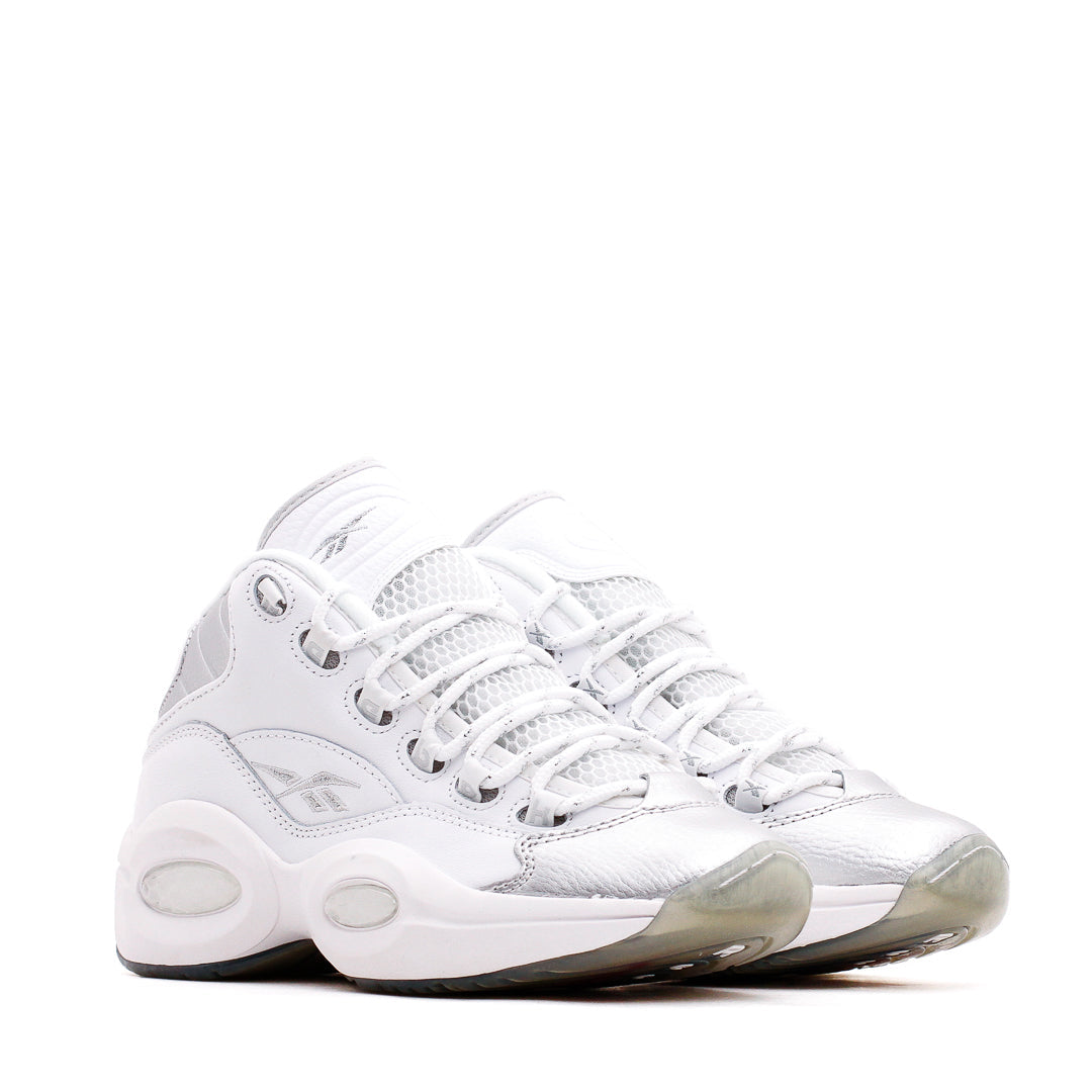 Reebok Classics Basketball Junior Question Mid Allen Iverson White Silver GX3983