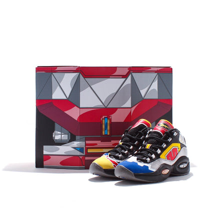 Reebok Classics Basketball Men x Power Rangers Question Mid Allen Iverson Black Silver Red GY0590