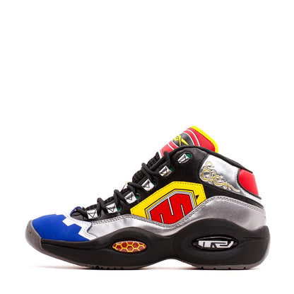 Reebok Classics Basketball Men x Power Rangers Question Mid Allen Iverson Black Silver Red GY0590