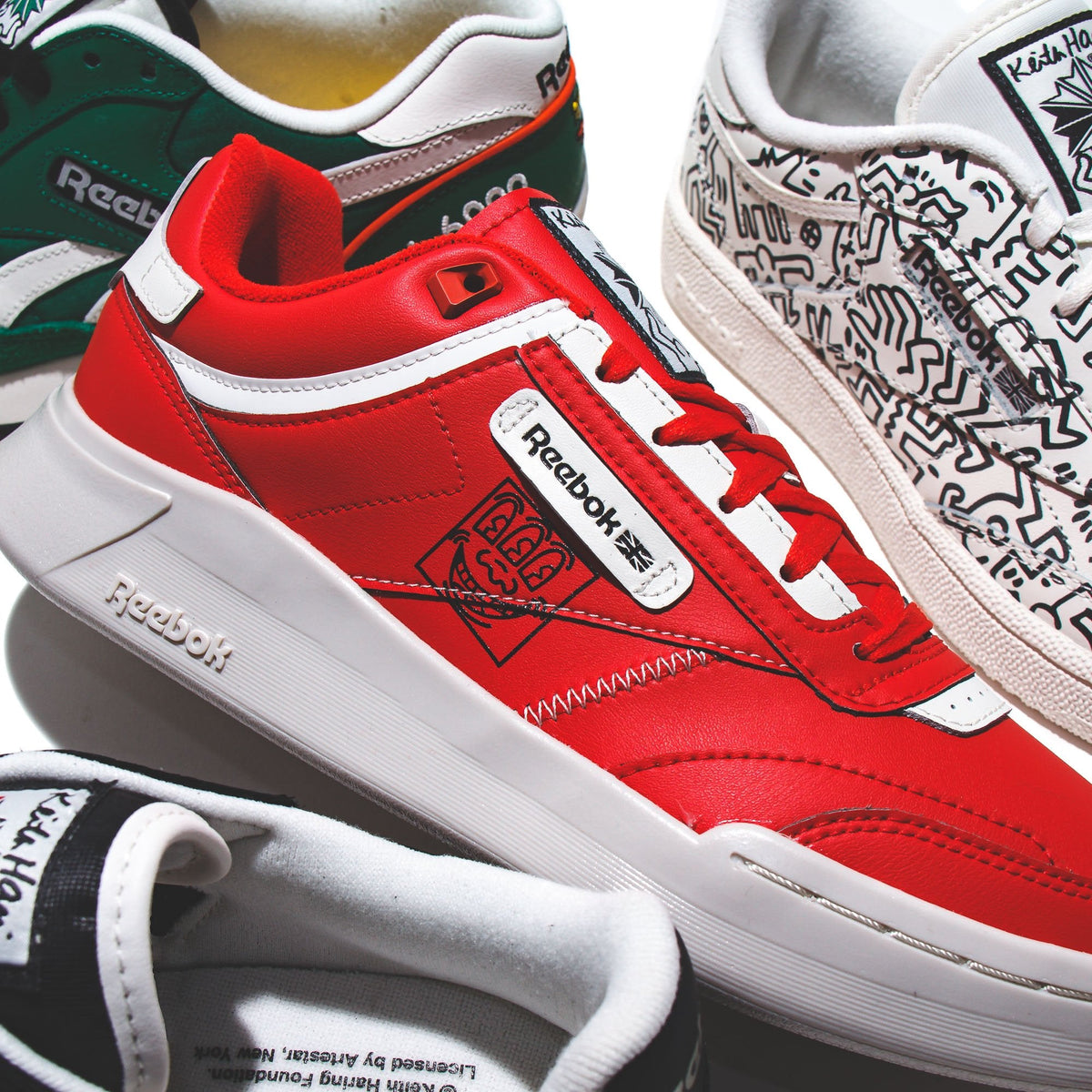 Reebok Classics Men x Keith Haring Club C Legacy Red Chalk GZ1459